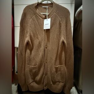 3sixteen Brown Tan Cardigan Sweater